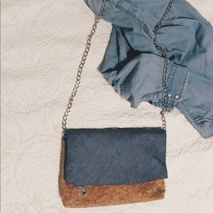 Denim/Cork Crossbody